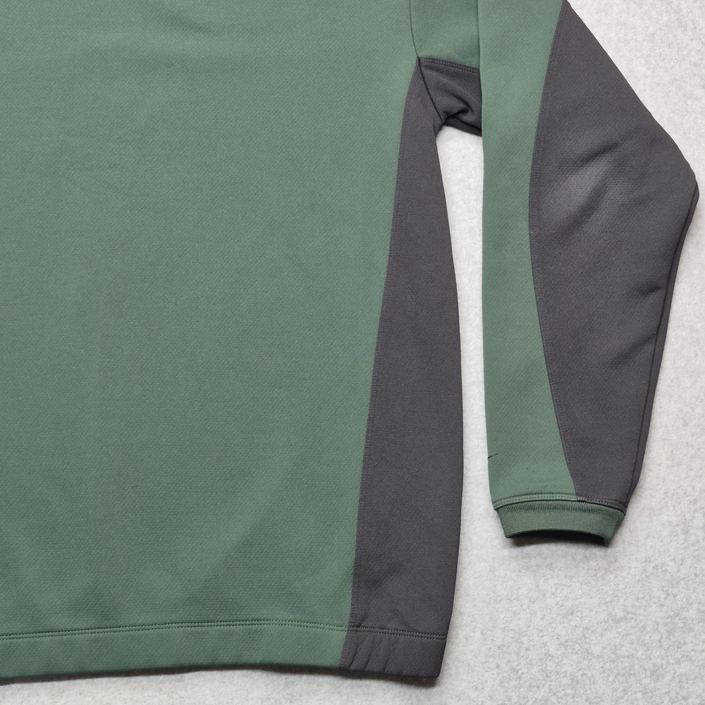 Nike Golf Therma-Fit Sweater Mens M Green Black Colorblock Performance Pullover - Picture 8 of 16